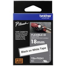 Brother TZEFX241 TZe-FX241 Flexible Tape Ribbon Color: White Carat Color picture