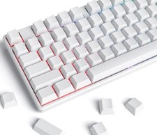 Fogruaden Blank Keycaps, Thick PBT White Keycaps, Cherry Profile, Minimalist ... picture