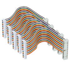 5Pcs GPIO Ribbon Cable for Male to Female 40pin Breadboard Jumper Wire Computer picture