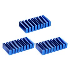 3 Pcs Heatsink 50x25x10mm Aluminum Heat Sink with Thermal Blue Sticker Blue picture