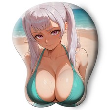 3D oppai Anime Mouse Pad with Wrist Rest by Black clover Noelle Silva #01 picture