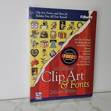 All Holidays Clip Art and Fonts Deluxe Edition CD ROM Windows 95/3.1 SEALED picture