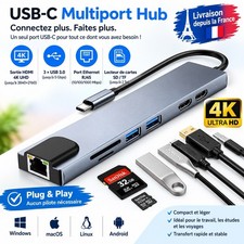 USB-C Hub -8 in 1- 4K HDMI, USB-C 3.1, USB /3.0/2.0, RJ45, TF/SD, 100W PD Charge picture