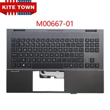 New For HP OMEN 15-EK 15-EN Laotop Palmrest +RGB Backlit Keyboard M00667-001 US picture