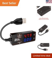 USB Tester, USB-A 2.0 Digital Multimeter Dual USB Output Ports PD QC 3.0 Colo... picture