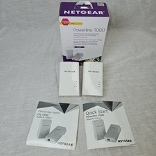 NETGEAR Powerline 1000 PL1000v2 Adapter Set, 1000 Mbps, 2 Wired-Ethernet, White picture