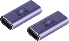 GHQXZT 240W USB C Coupler (2 Pack), Type C Female to purple picture