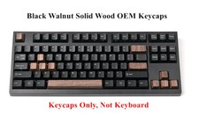 Handmade OEM Black Walnut Solid Wood Keycaps for Cherry MX Mechanical Keyboard picture