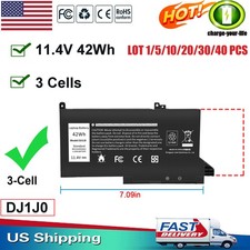 ✅LOT DJ1J0 Battery for Dell Latitude 12 7280 7290 13 7380 7390 14 7480 7490 42Wh picture