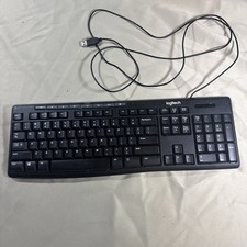 Logitech Wired USB Keyboard K200 Standard Black TESTED  picture