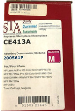 HP CE413A Premium Replacement Toner Cartridge Magenta HP 300/400 Pro NEW STA picture