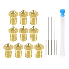 10 Pcs 0.4Mm Extruder Nozzles 3D Printer Brass Nozzles for E3D V5 V6 and 5 Pcs 0 picture