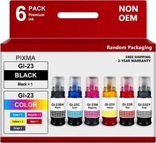 FADSOON® 6PK GI23 GI-23 Ink Bottles for Canon GI-23 PIXMA G620 G520 Printer picture