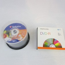 Verbatim DVD-R 50 Pack New Opened Unsealed + 7 Memorex DVD-R picture