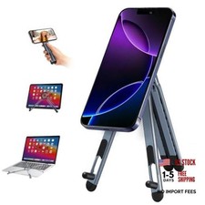 3-in-1 Foldable Magnetic Phone Tripod Stand, Portable Aluminum Alloy Silver picture