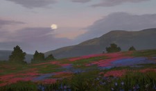 Landscape max suleimanov art painting flowers field sky Custom Gaming Mat Desk picture