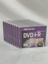9 Memorex DVD+R - RW 4.7 GB - 120 Minute Video - DVD File Storage - Brand New picture