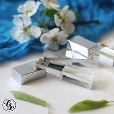 Personalized Custom Photography Wedding Logo Glass USB Pen Flash Drive box picture