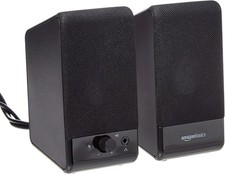 Amazon Basics USB-Powered Computer Speakers w/ Volume Control for Desktop or picture