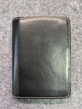 Filofax Deluxe Black Leather Personal PDA Holder Organizer Palm V m500 Vintage picture