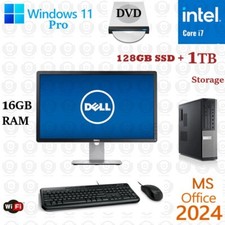 Windows 11 Dell i7 128GB SSD +1TB 16GB 22