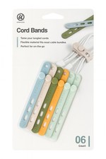 U Brands Silicone Cord Bands 6 Ct Flexible Material picture