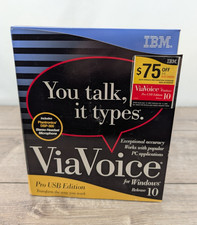 IBM ViaVoice for Windows Release 10 Pro USB Edition NIB CD-ROM with NC Headset picture