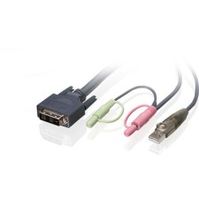 IOGEAR 6ft (1.8m) Single Link DVI-D USB KVM Cable picture