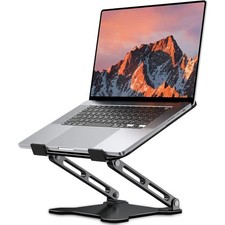 Adjustable Laptop Stand for Desk, Metal Foldable Laptop Riser Holder, Portable picture