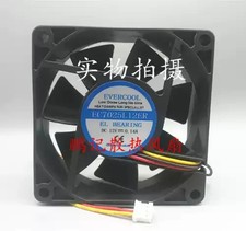 1PCS EVERCOOL EC7025L12ER 7025 DC 12V 0.14A 3-Wire Cooling Fan picture