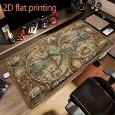 1pc, 2D flat printing Extra-large anti-slip Antique Style World Map mouse pad, picture