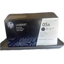 HP CE505D 05A x 2 Black Toner Cartridges Dual Pack For Laserjet P2035 P2055 picture