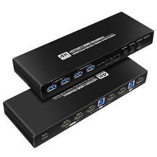 Kvm Switches HDMI Matrix 2 Monitors 2 Computers edid Emulator 2k 144hz Extended picture