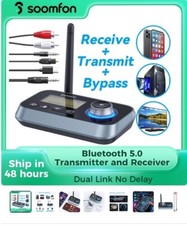 SOOMFON 3-in-1Bluetooth Transmitter Receiver for TV Bluetooth 5.0 Audio picture