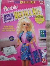 Barbie Fashion Designer Vintage refill Kit PC Print clothes 1996 Mattel New NIB picture