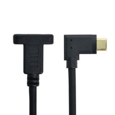 Male90 Degree Left & Right Angled USB-C USB 3.1 TypeC  to Female Data Cable 30cm picture