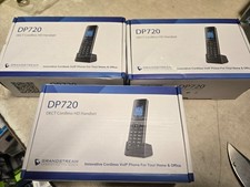 LOT OF 3 Grandstream DP720 DECT Cordless HD VoIP Telephone Handset Black picture