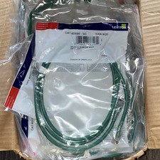 Leviton Atlas-X1 Cat 6 RJ-45 Ethernet Patch Cable Slimline Boot Green 3ft picture