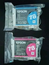 One of each Genuine Epson 78 Ink T0782 Cyan and T0783 Magenta picture