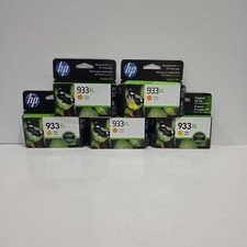 NEW Genuine HP 933XL Yellow Ink Lof Of 5 Cartridge CN056AN Sealed Expired 22-24 picture