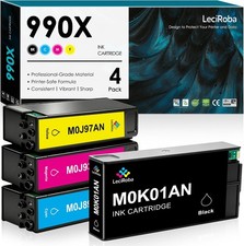 Compatible w/ HP 990 990X 990XC 990XL High Yield PageWide Ink Cartridge 4-Pack picture