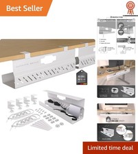 Heavy-Duty Under Desk Cable Organizer - 17.6 lbs Load Capacity, Easy Install picture