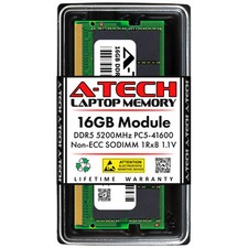 A-Tech 16GB PC5-41600 DDR5 5200 MHz Non-ECC SODIMM 288-Pin Laptop Memory RAM 1x picture