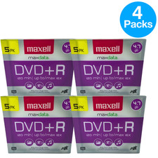 Maxell DVD+R maxdata 4.7GB 120 Min 5 Pack 4 Bundle New picture
