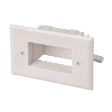 20 Pack of Easy Mount Recessed Low Voltage Cable Plate, White picture