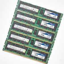 (Lot of 5) Samsung 16GB 2Rx4 PC3-12800R DDR3-1600 ECC RAM M393B2G70BH0-CK0 picture