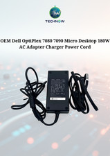 OEM Dell OptiPlex 7080 7090 Micro Desktop 180W AC Adapter Charger Power Cord picture