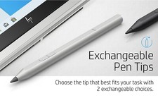HP Rechargeable MPP 2.0 Tilt Active Pen Stylus 3J122AA Genuine USA Seller Silver picture