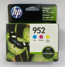 HP 952 Cyan, Magenta and Yellow Ink Cartridges EXP 1/20 New Sealed picture