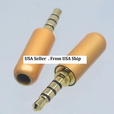 10 X Male 3.5mm 4 pole  Plug Connector TRRS  Stereo Audio Video Iphone for Cable picture